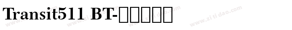 Transit511 BT字体转换